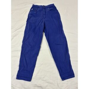 VTG 80s‎ 90s Paris Sport Club High Waist Tapered Mom Jeans Royal Blue 11
